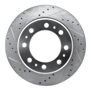 Dodge Ram 4000 Brake Rotor (1) - Rear Left - R1 Concepts - Drilled & Slotted - Silver - `09-`25
